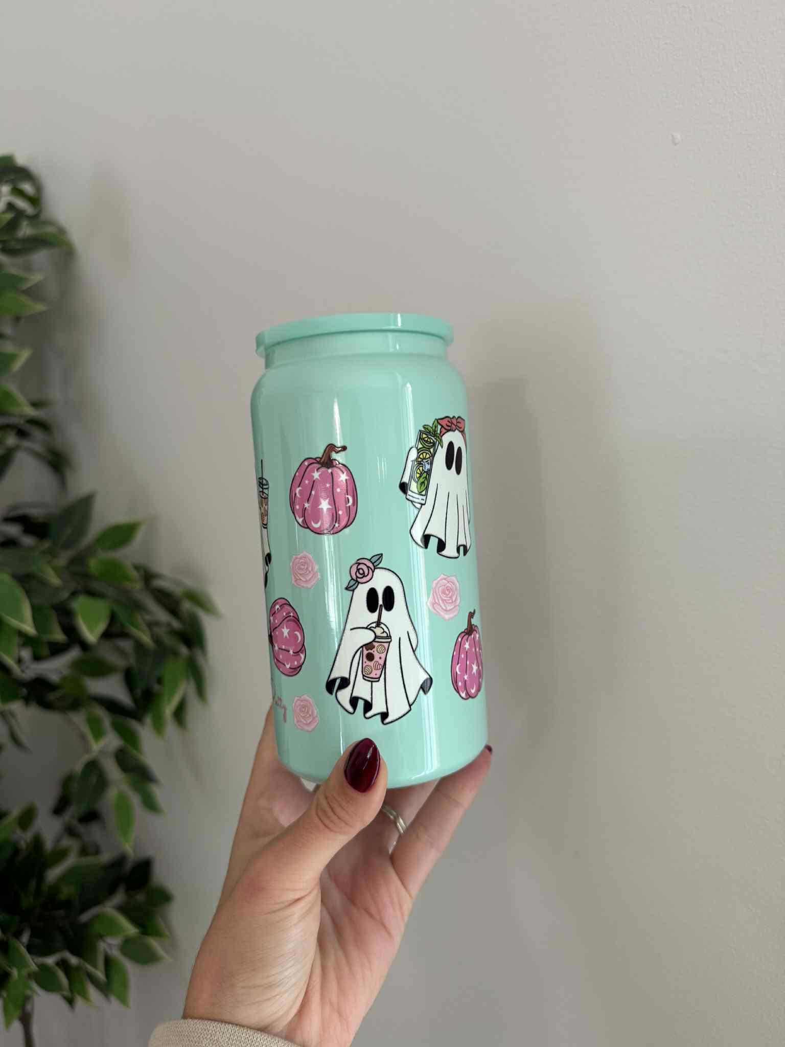 Tasse iso 16 oz « Pretty BOO »