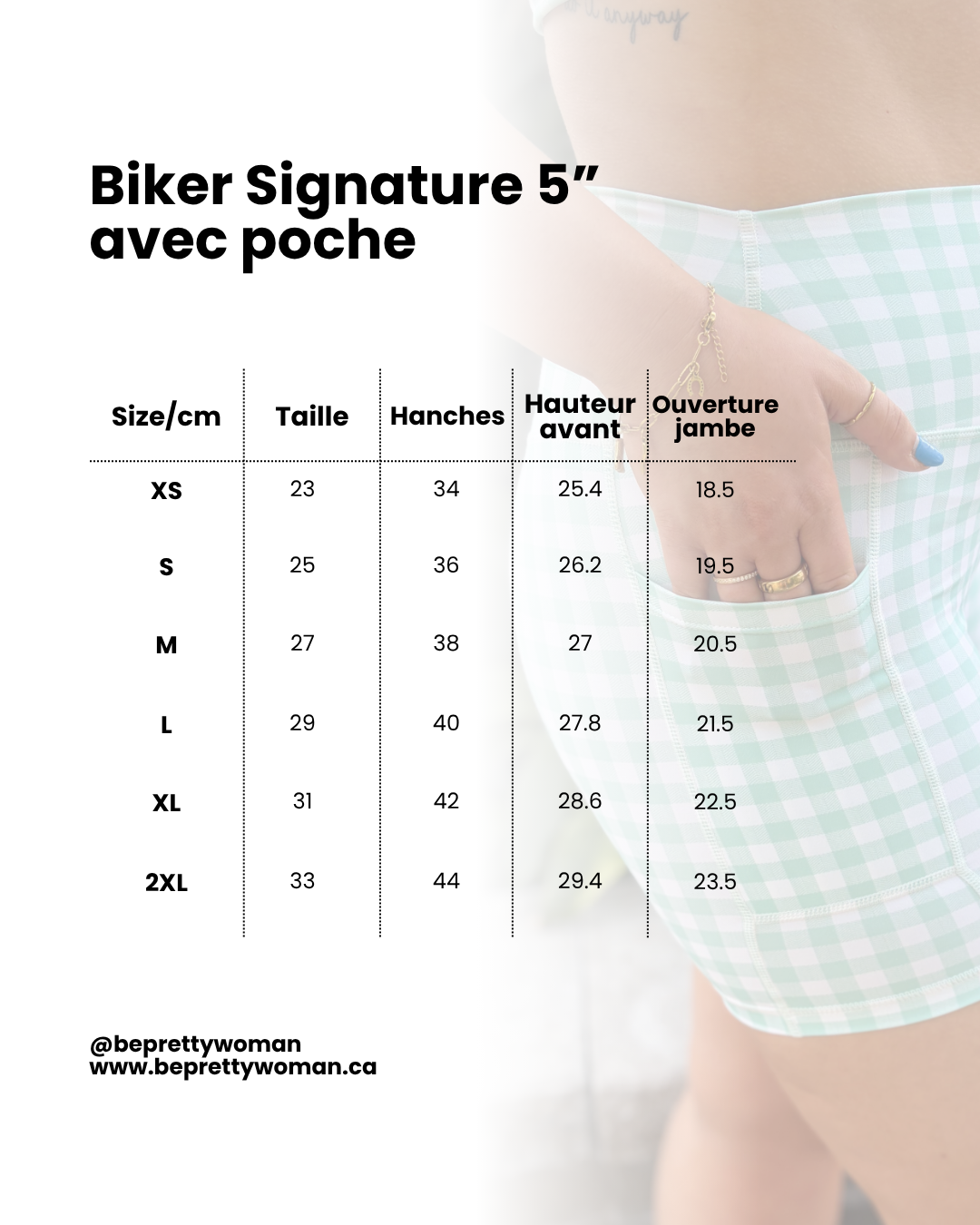 Le Biker Signature Eucalyptus à carreaux