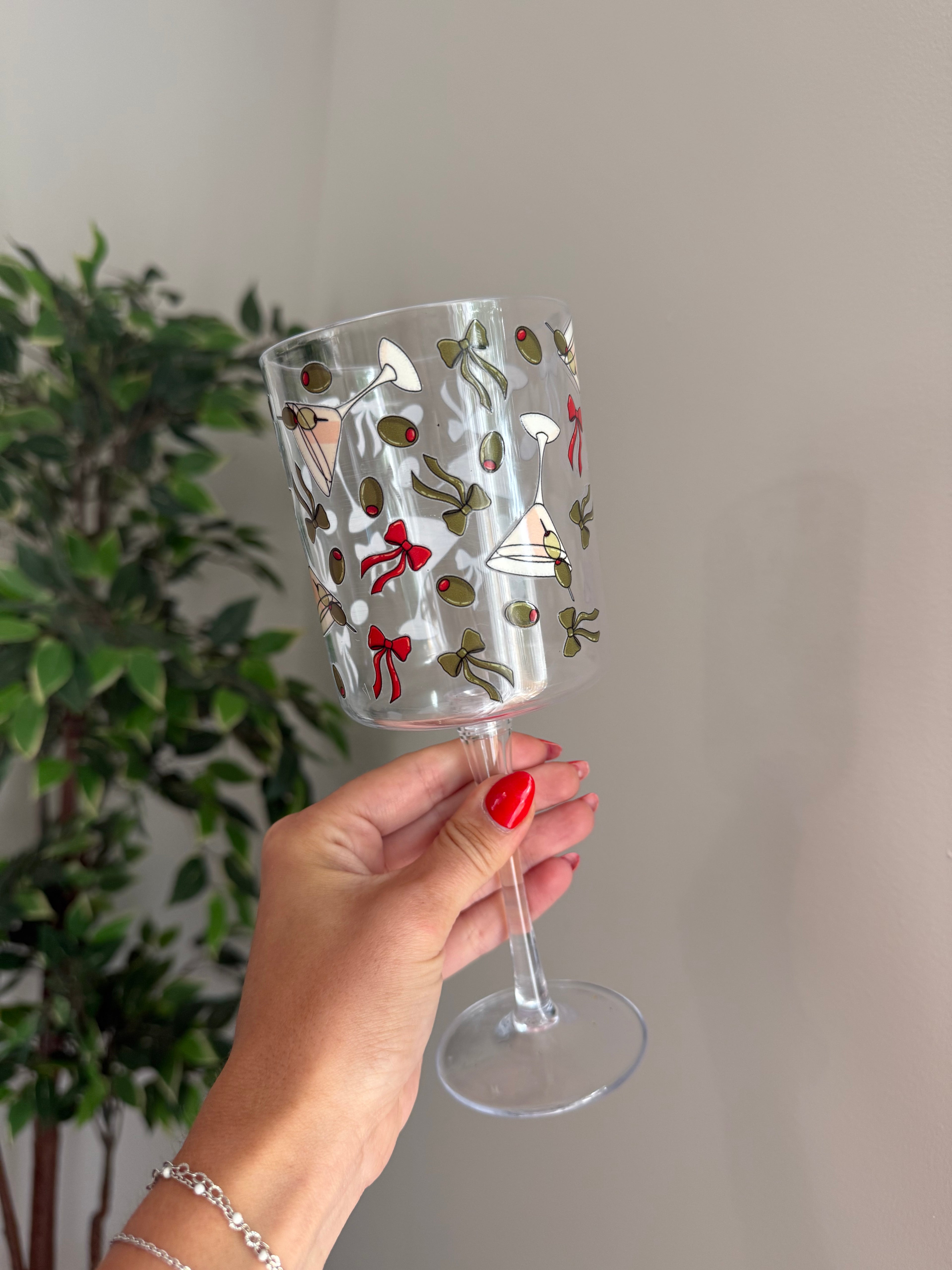 Coupe à vin en acrylique « Martini time »