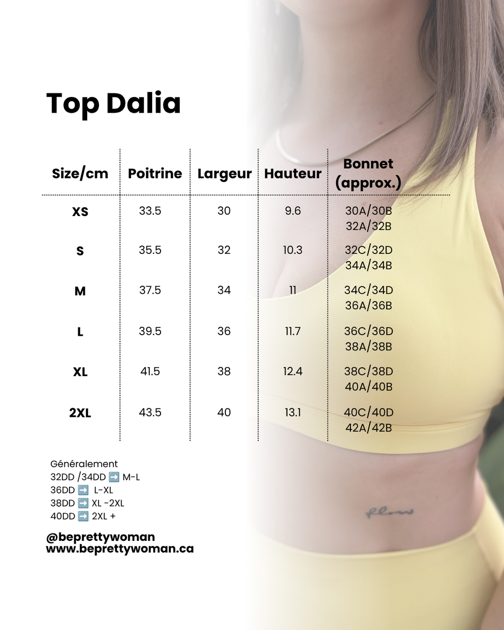 GUIDE DES TAILLES
