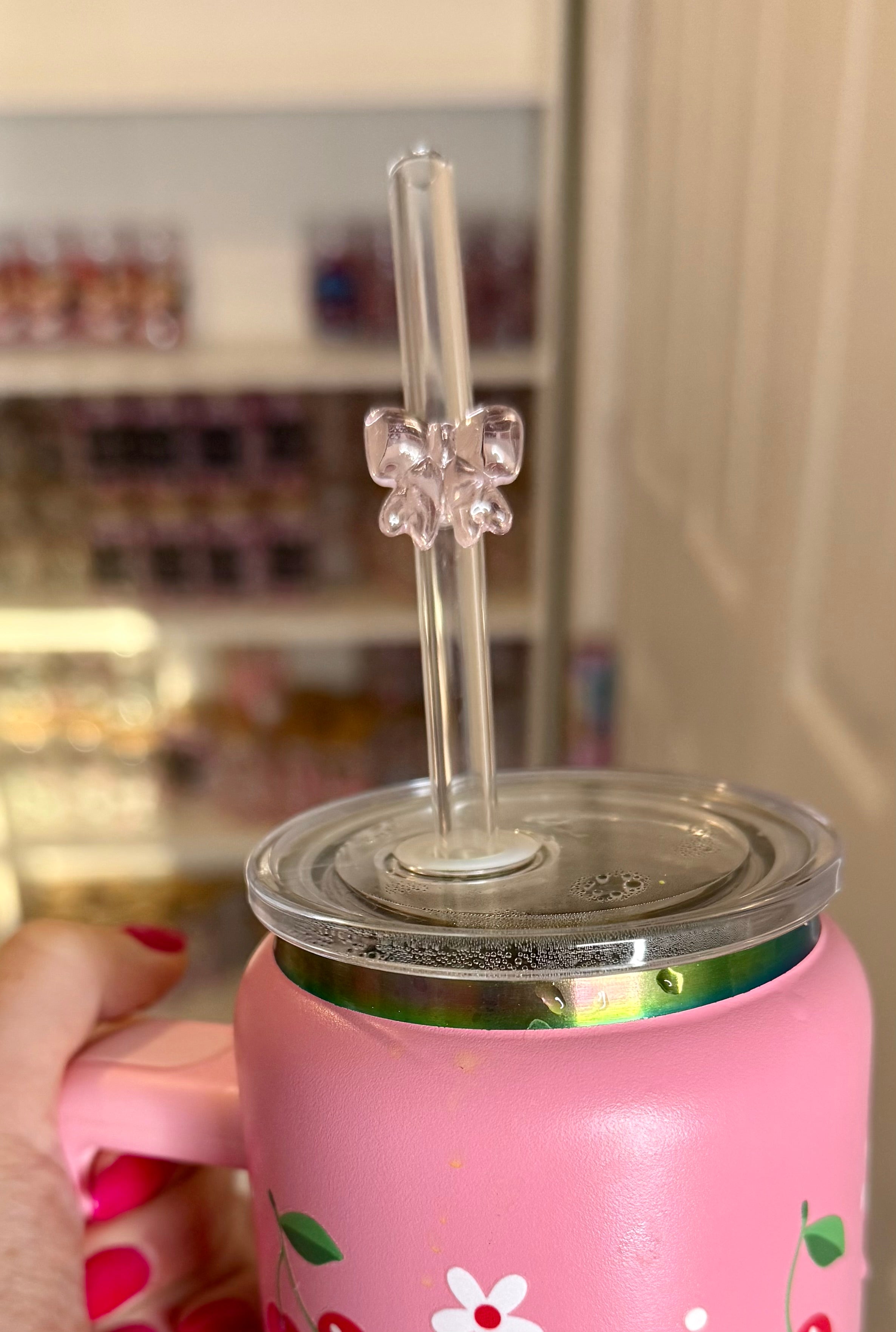La paille en verre boucle