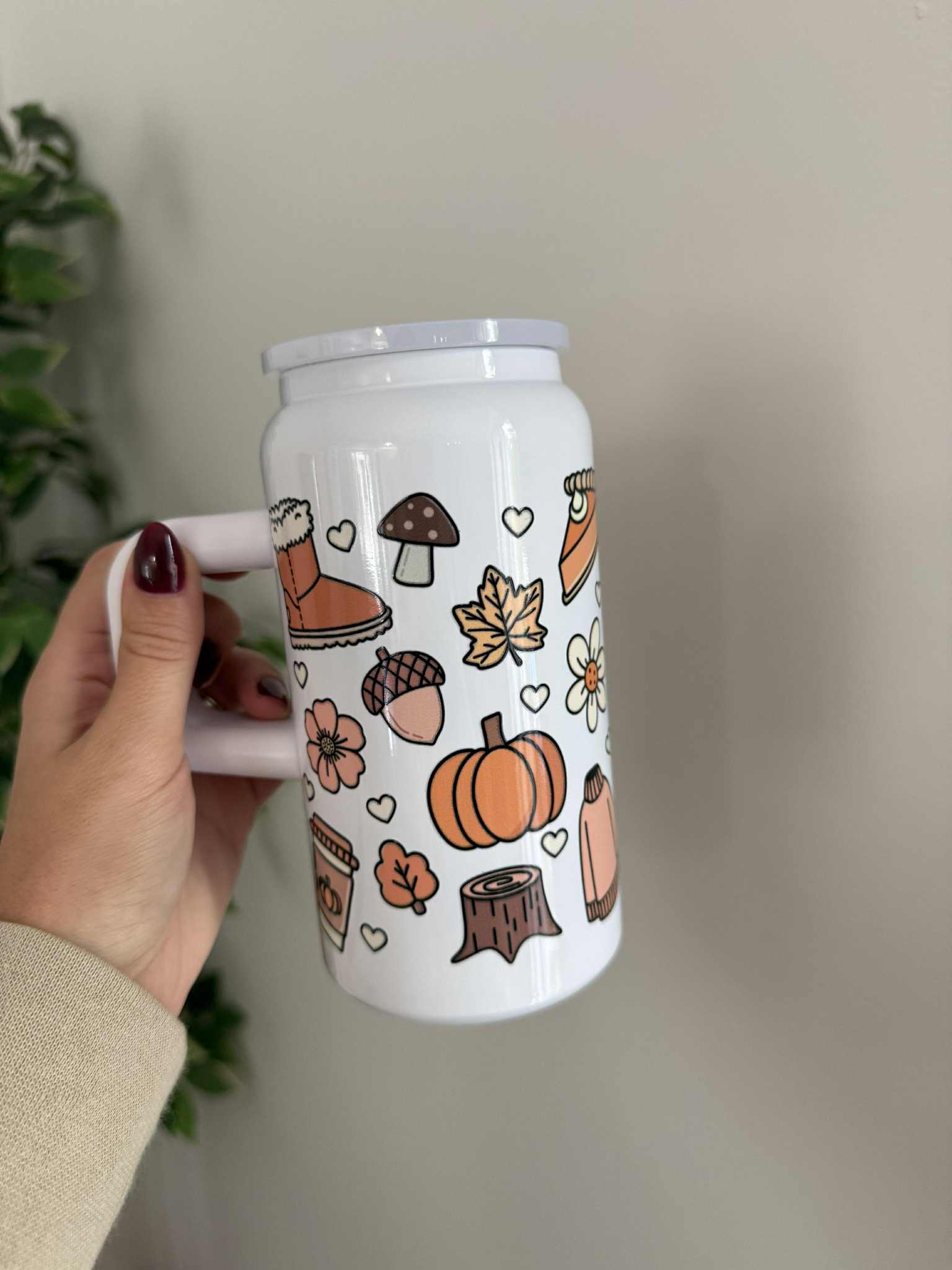 Tasse iso 16 oz « Hello Fall »