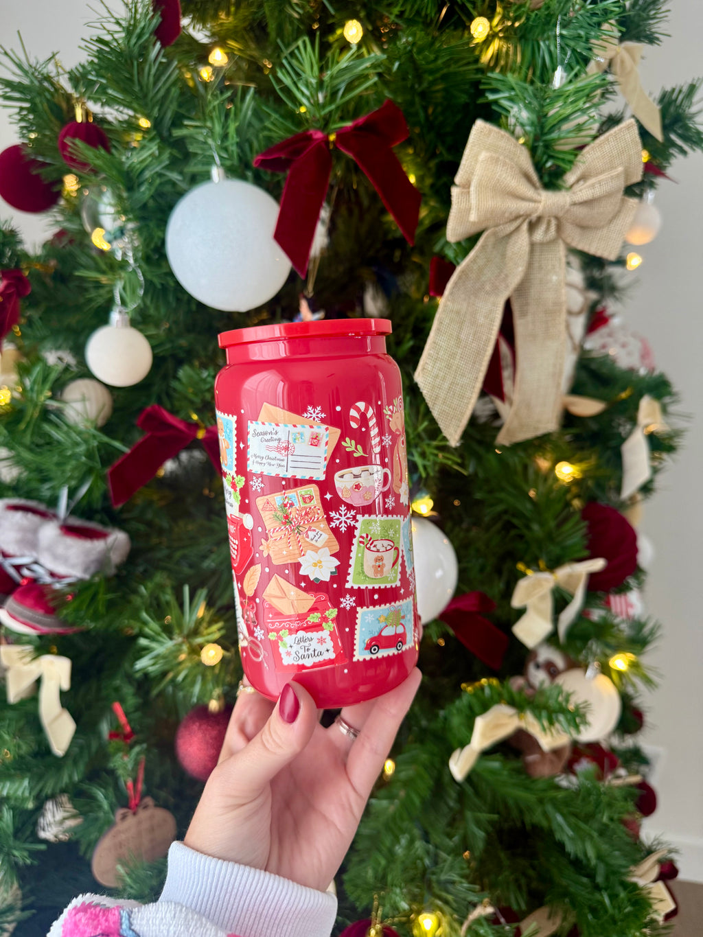 Verre 16 oz «Lettre au Père Noël»