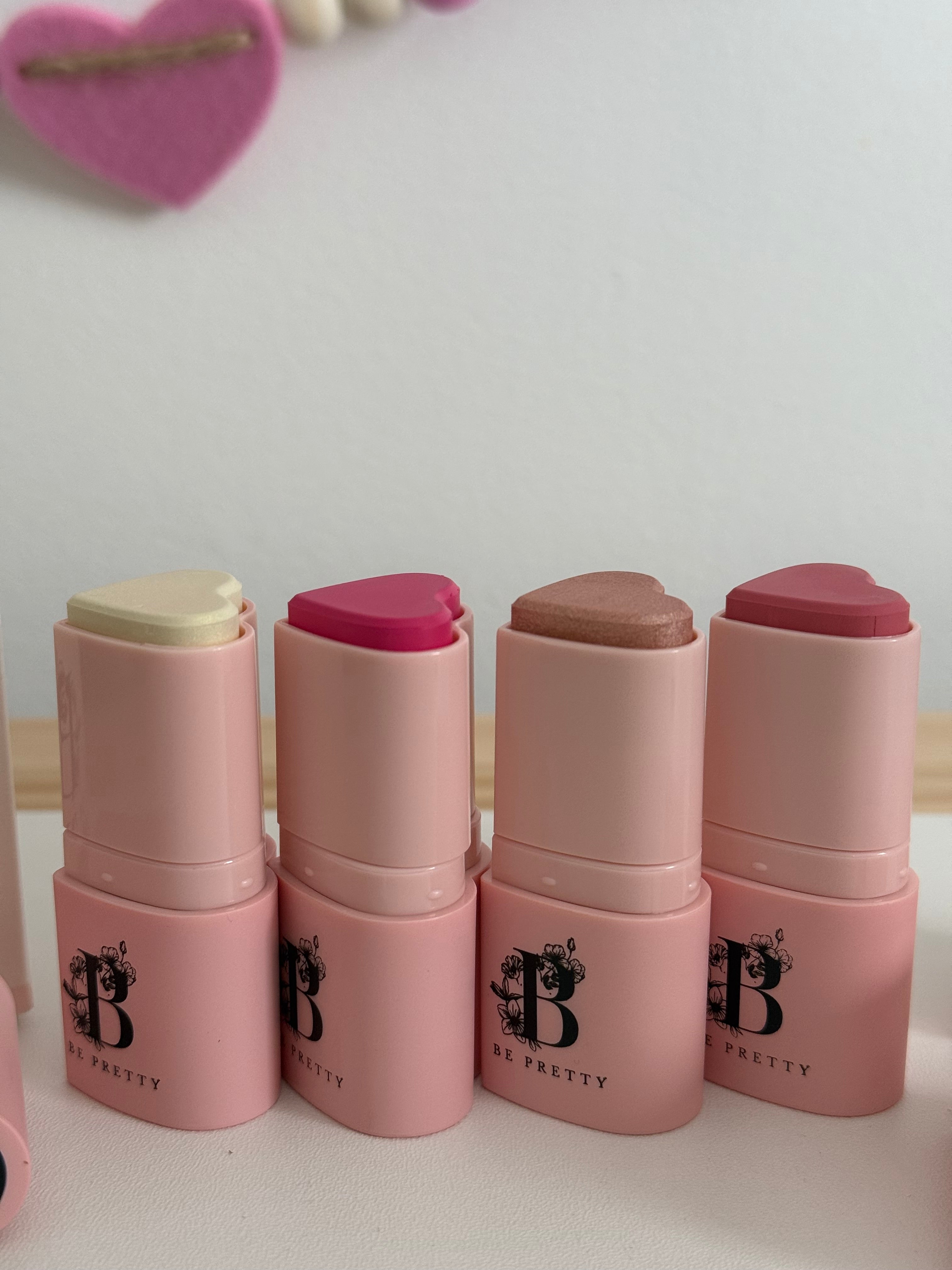 Nos minis blush en cœur biscuits au sucre