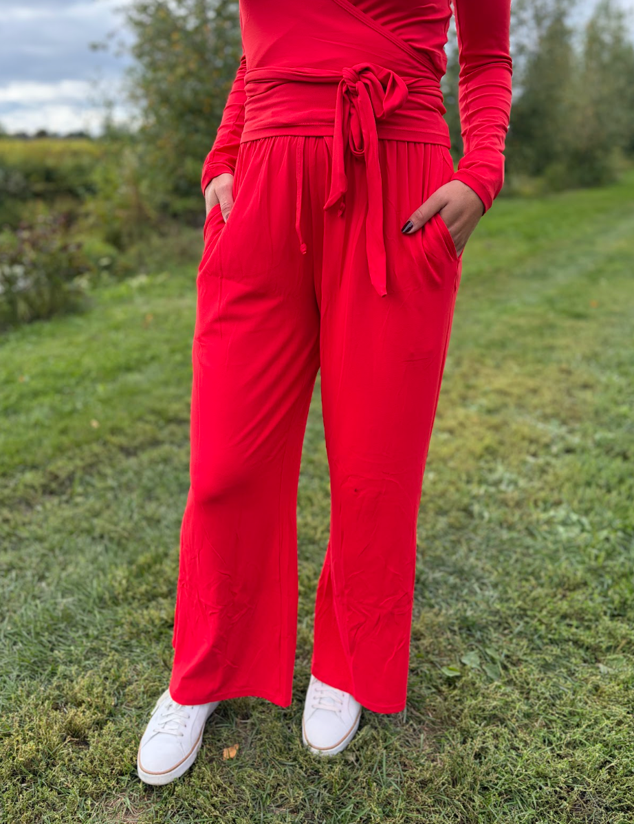 Le Pants Flow Rouge ovulatoire