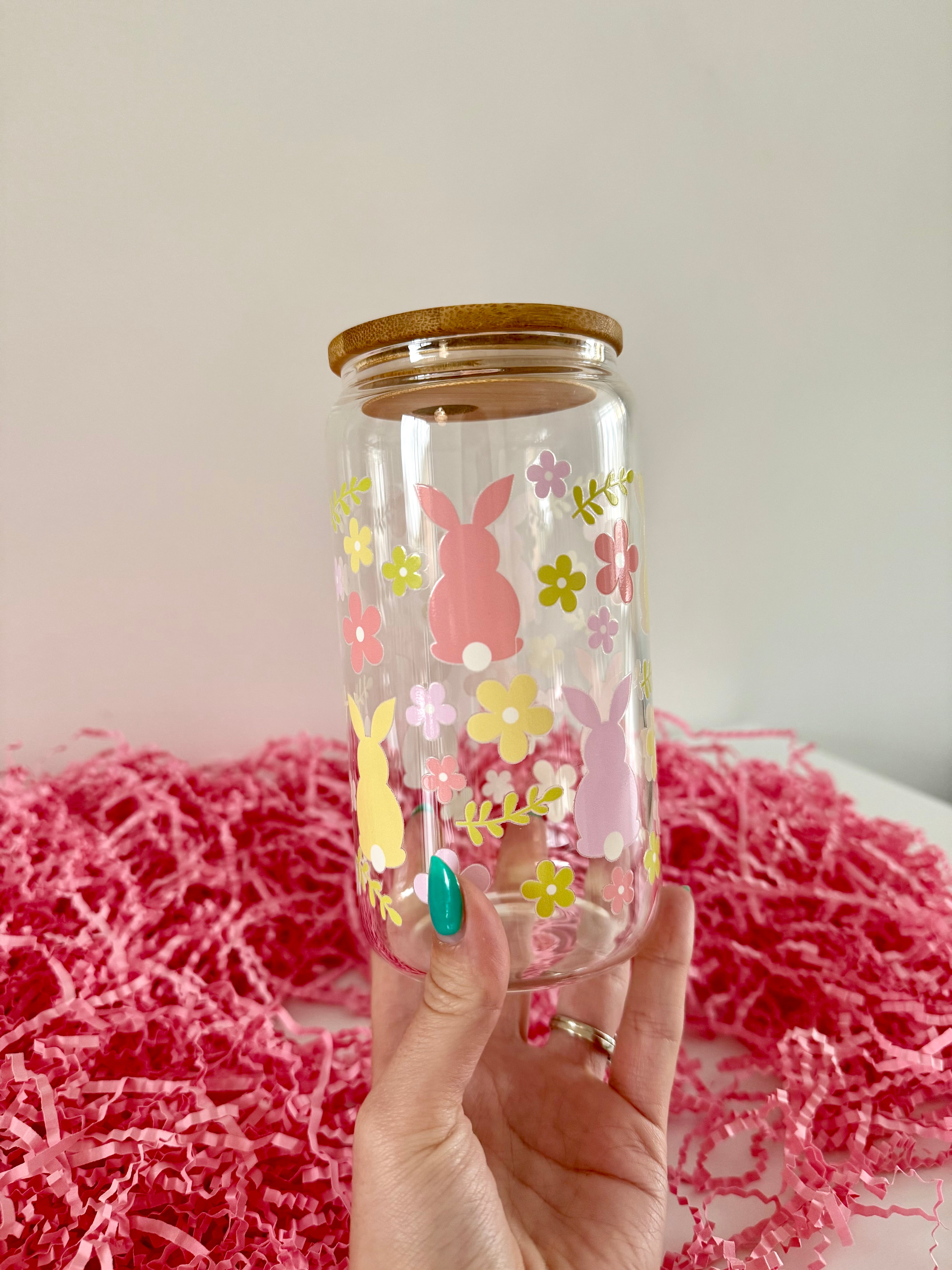Verre lapins rosés