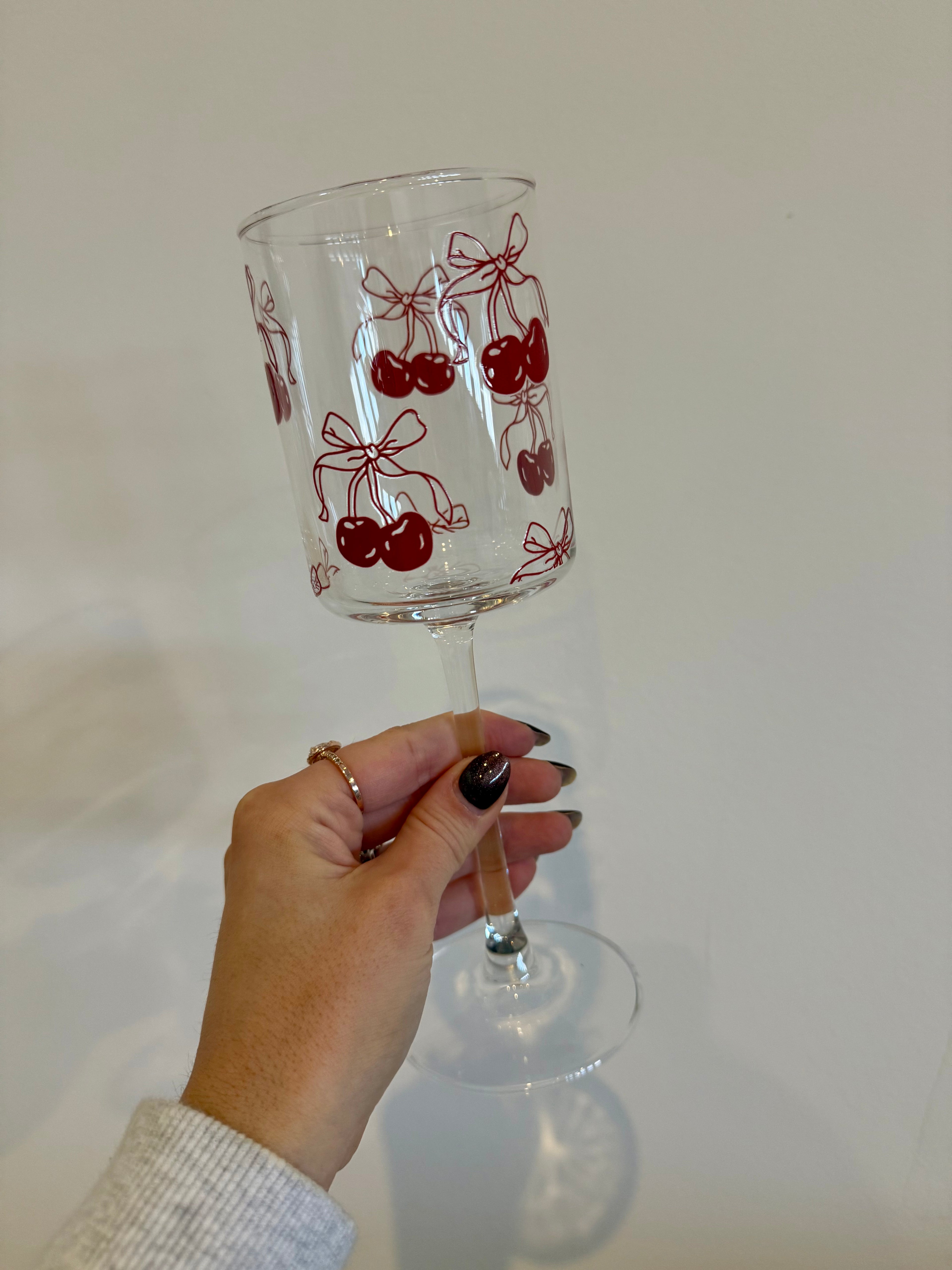 Coupe à vin en verre «Mon Chéri»