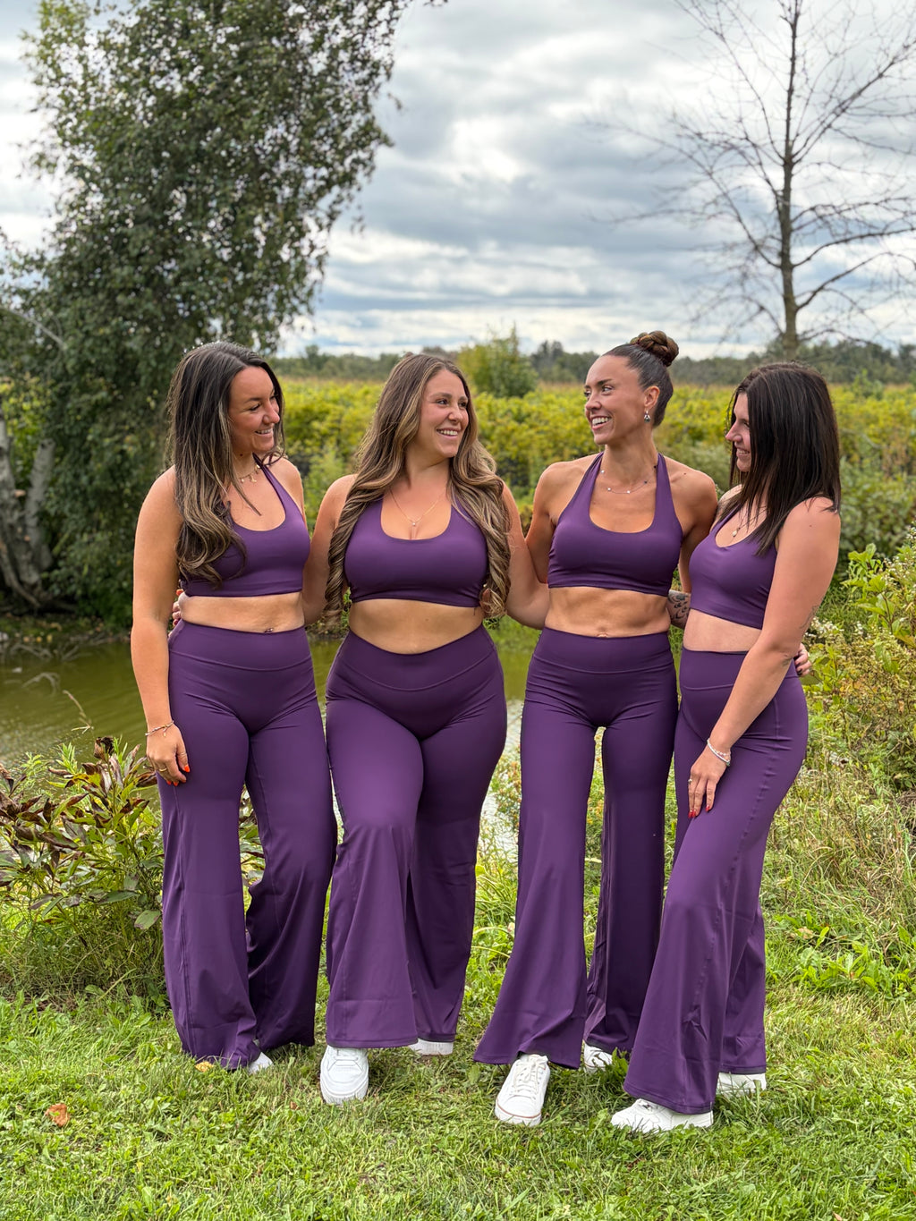 Le Pantalon Flare Signature Raisin
