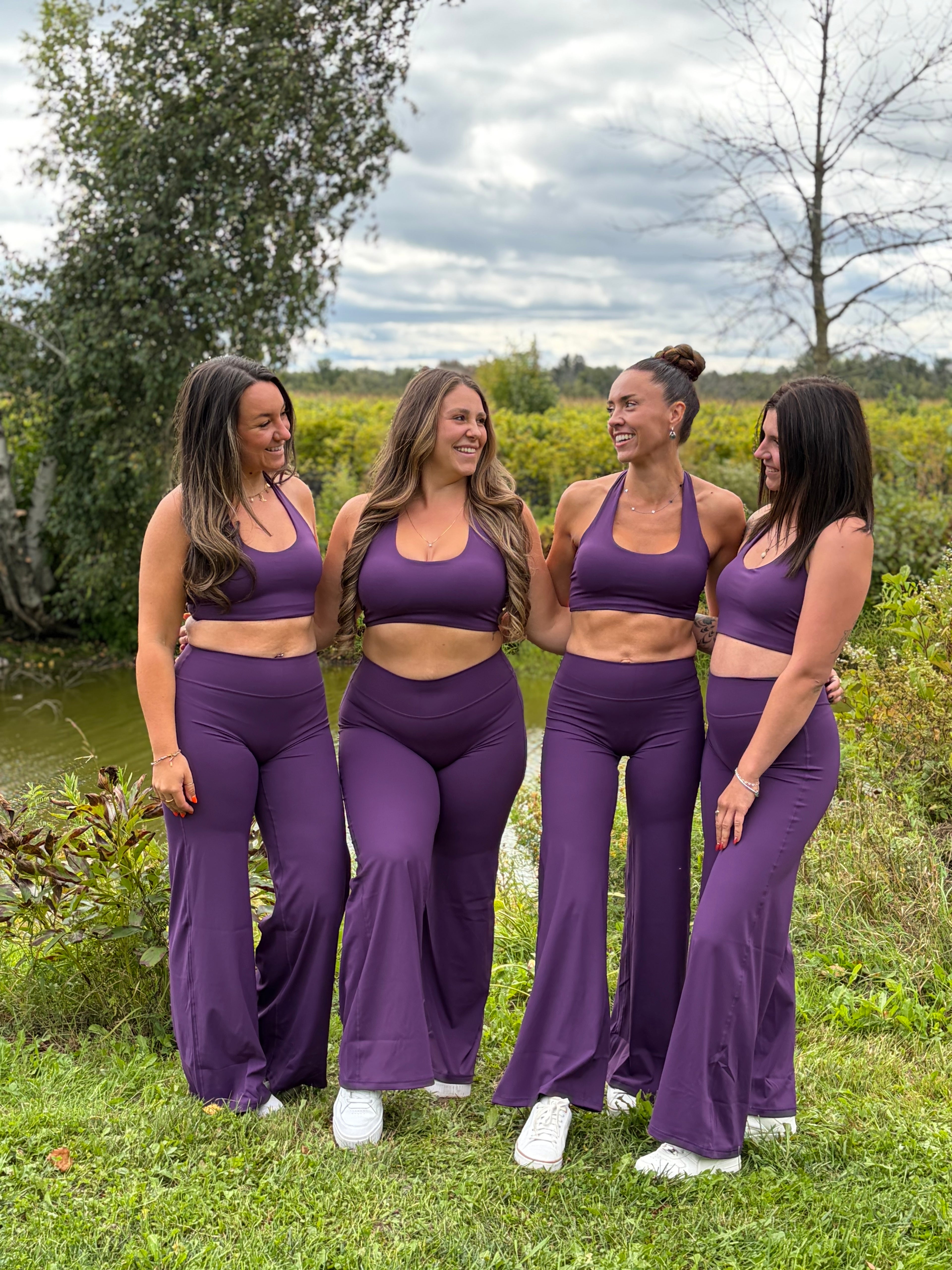 Le Pantalon Flare Signature Raisin