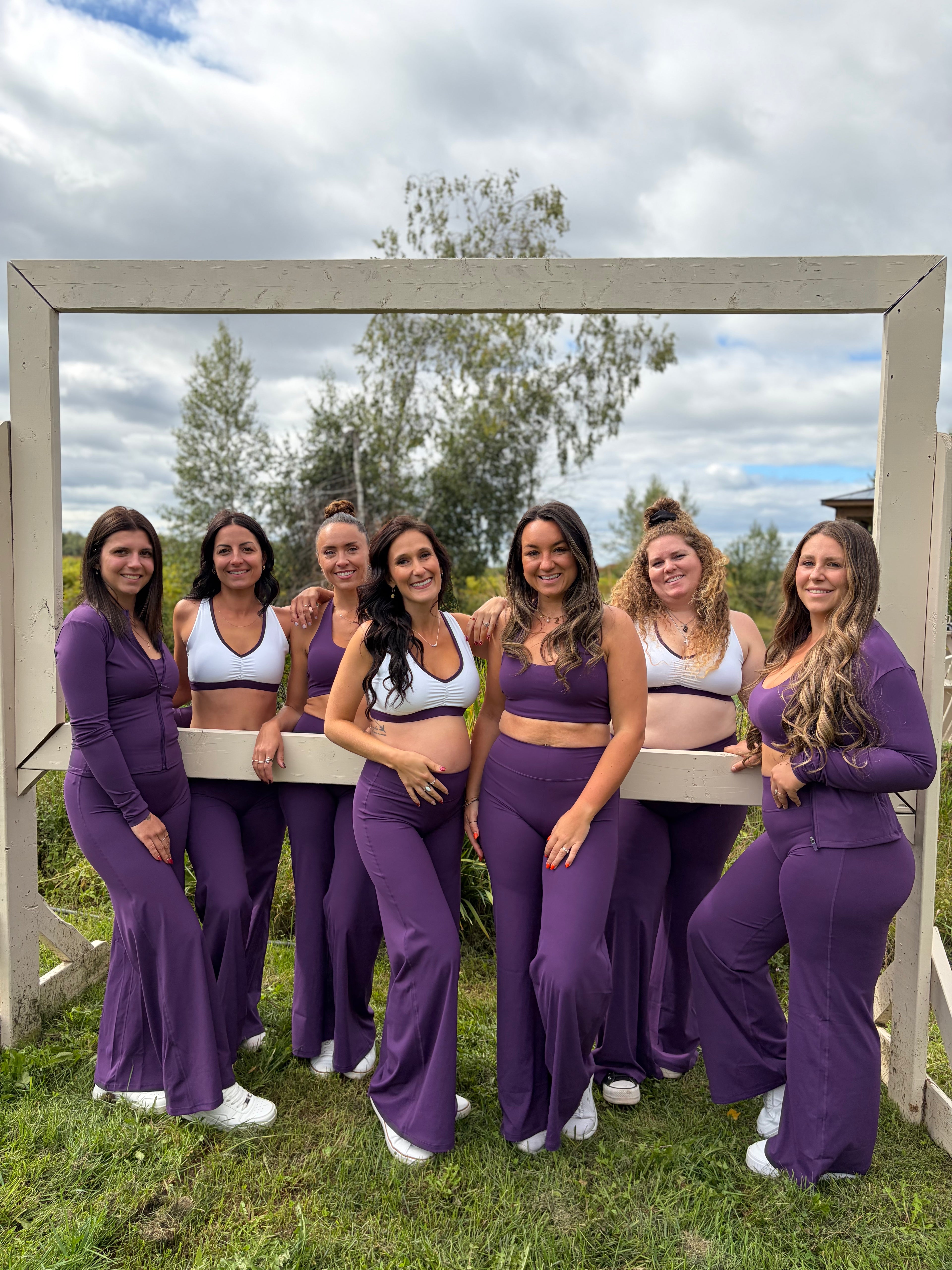 Le Pantalon Flare Signature Raisin