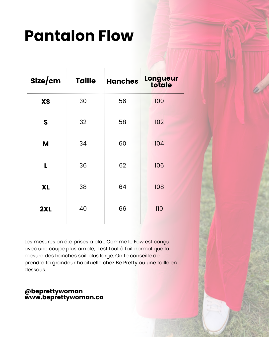 Le Pants Flow Rouge ovulatoire