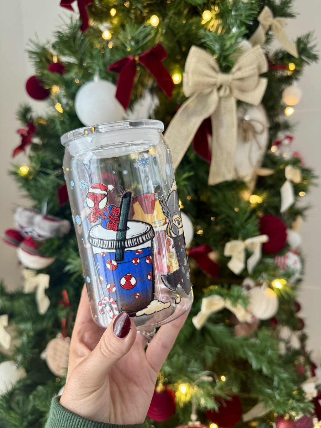 Verre plastique «Super Héros de Noël»