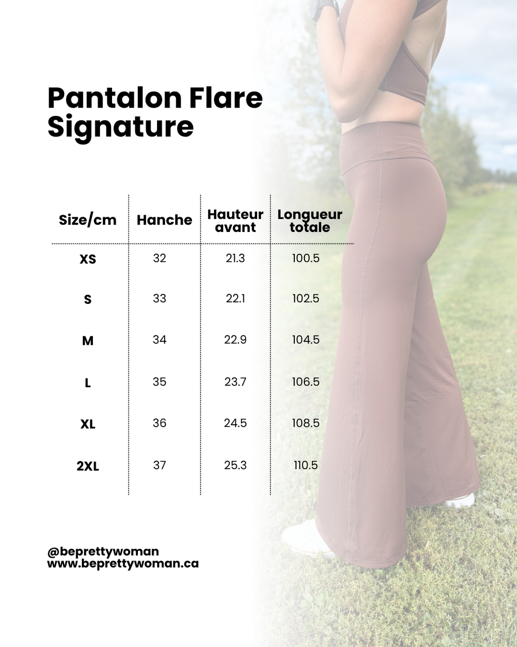 Le pantalon Flare Signature brun Napolitain
