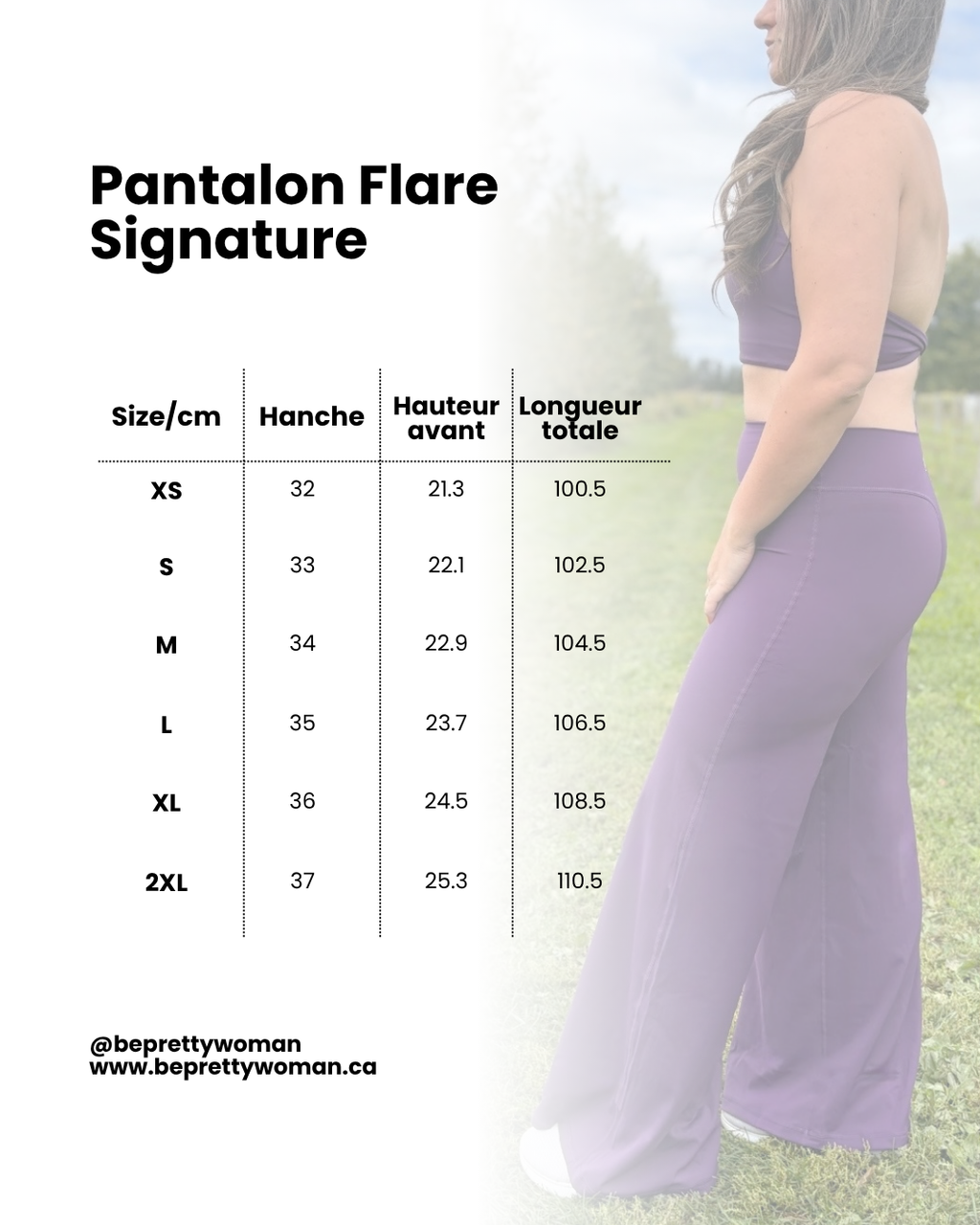 Le Pantalon Flare Signature Raisin